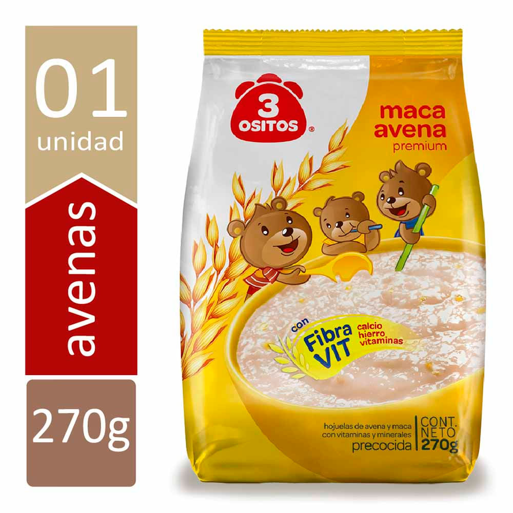 Maca Avena 3 Ositos Bolsa 270g