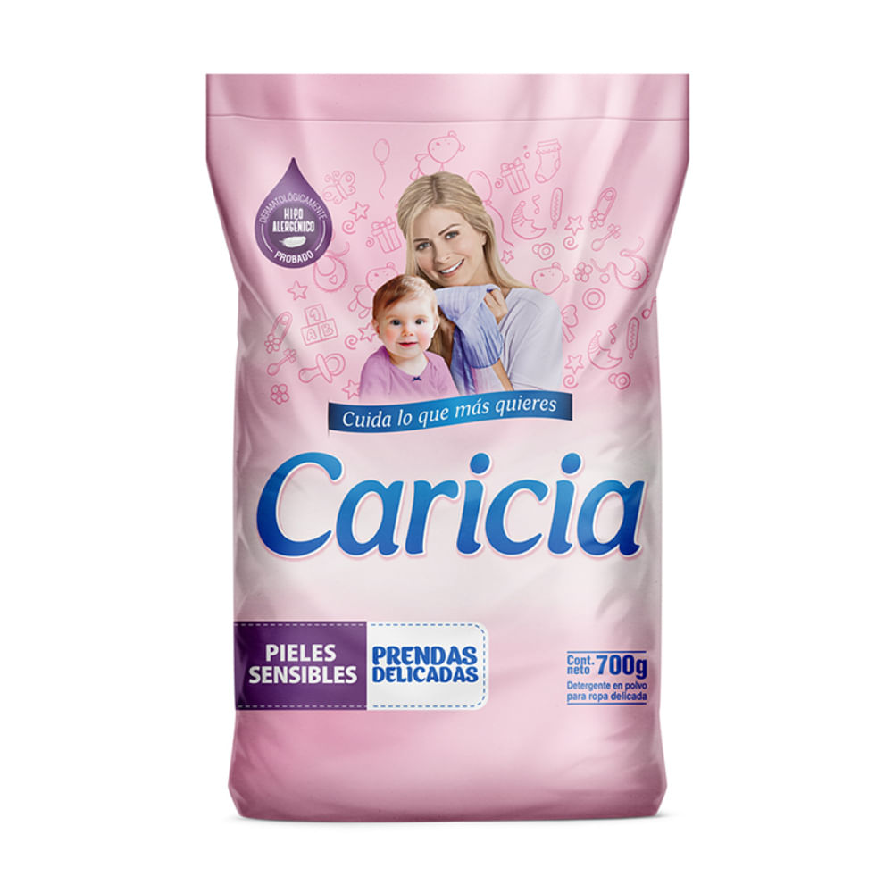 Detergente en Polvo CARICIA Ropa Delicada Bolsa 700g
