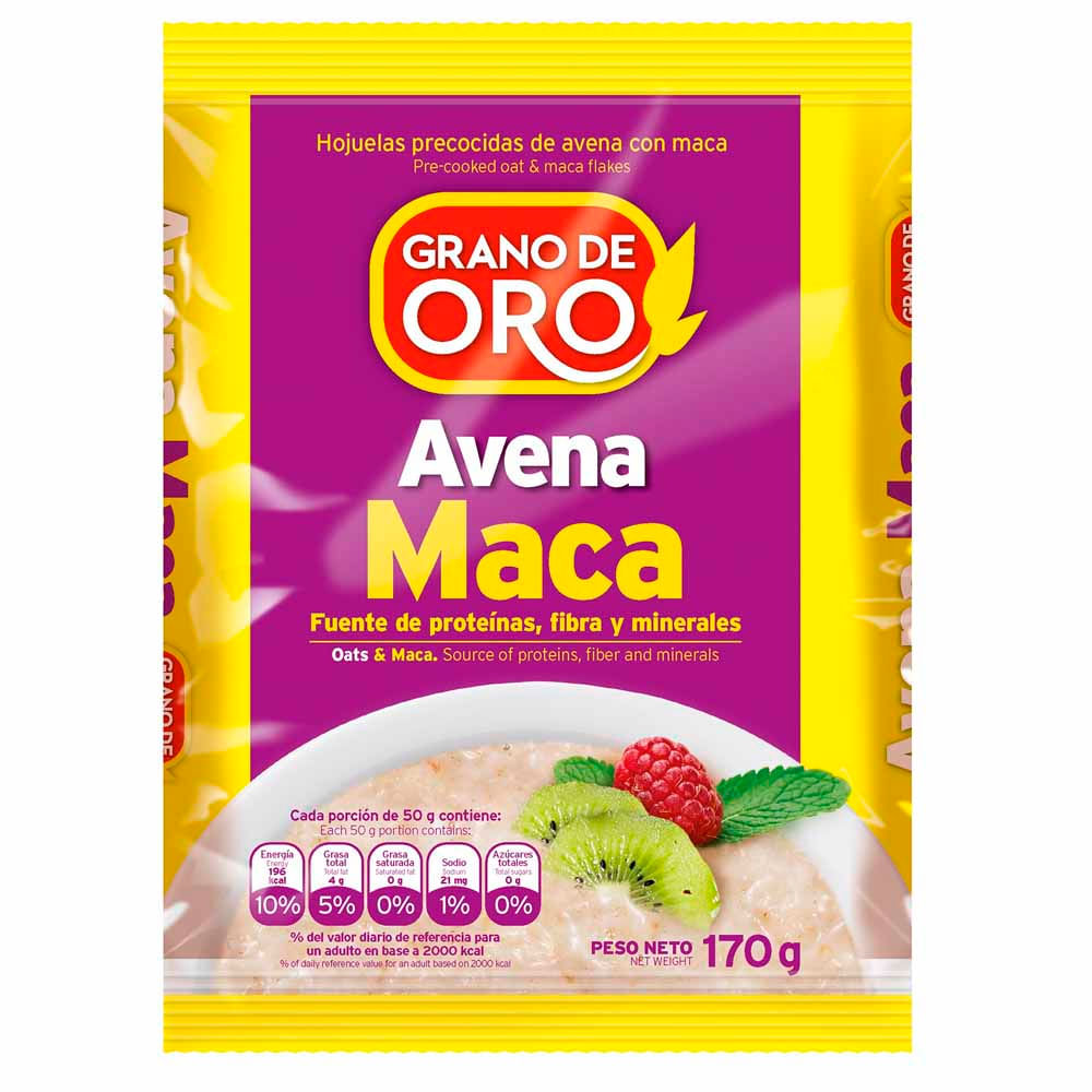 Avena GRANO DE ORO con Maca en Bolsa 170gr