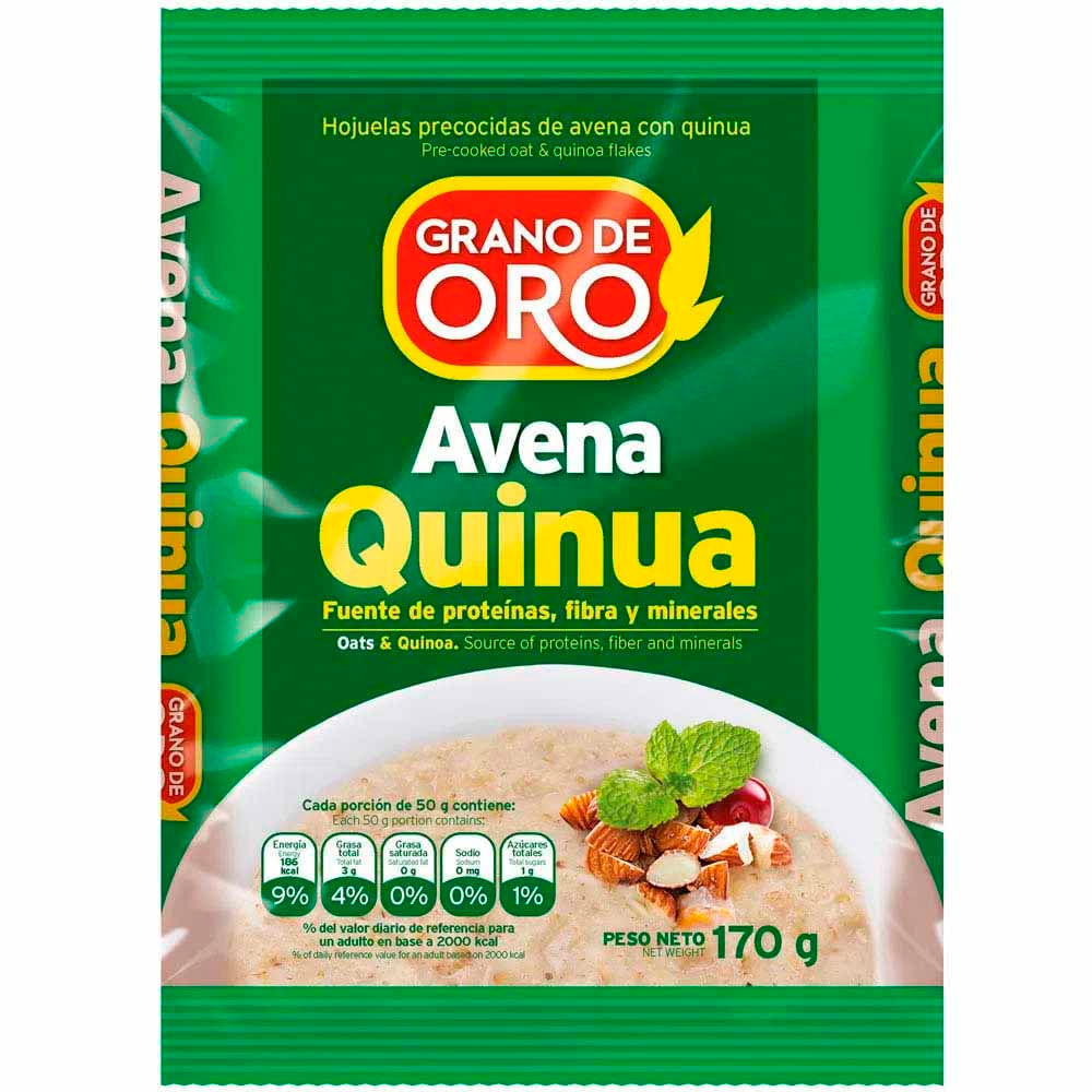 Avena GRANO DE ORO con Quinua en Bolsa 170gr