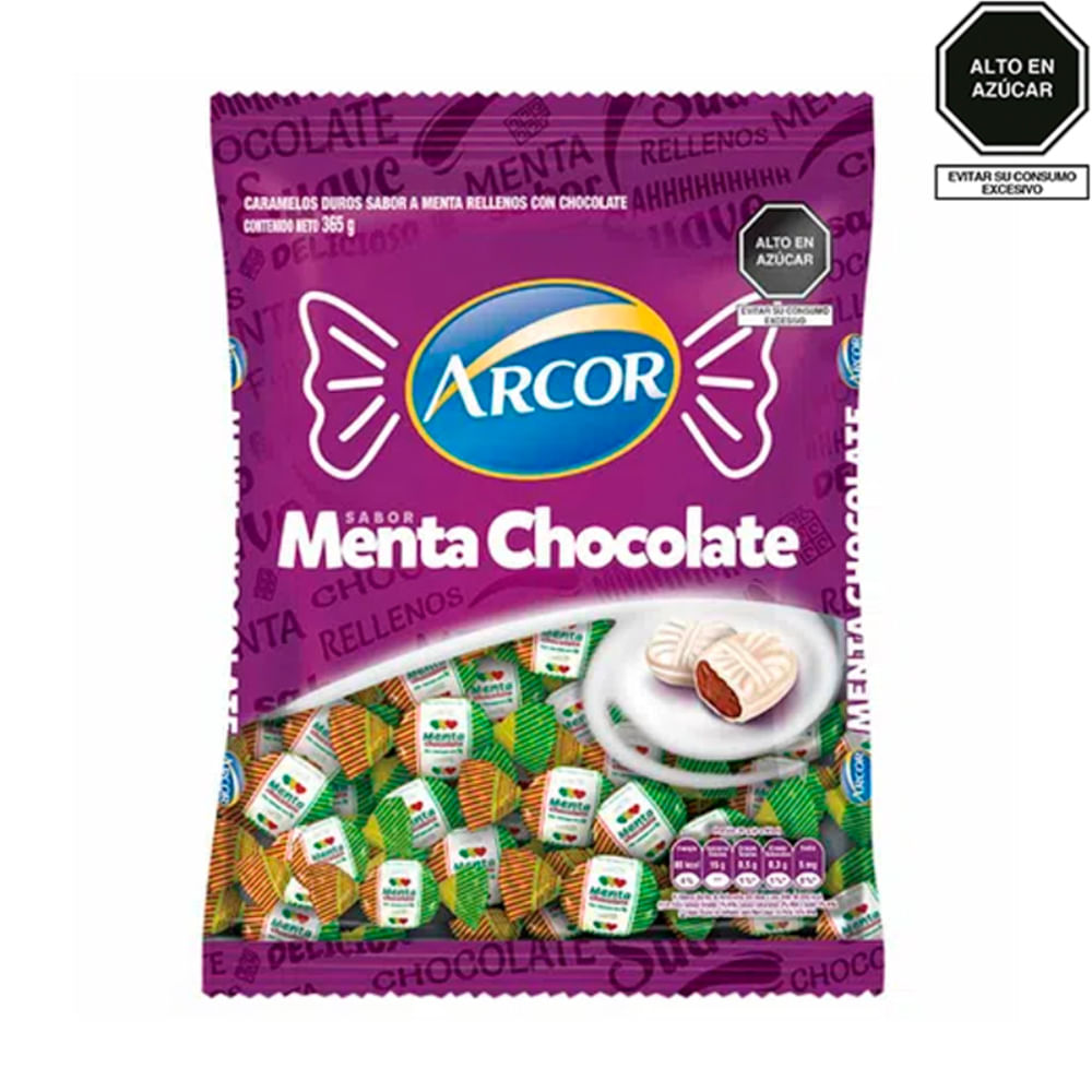 Caramelos ARCOR Menta y chocolate Bolsa 73 un
