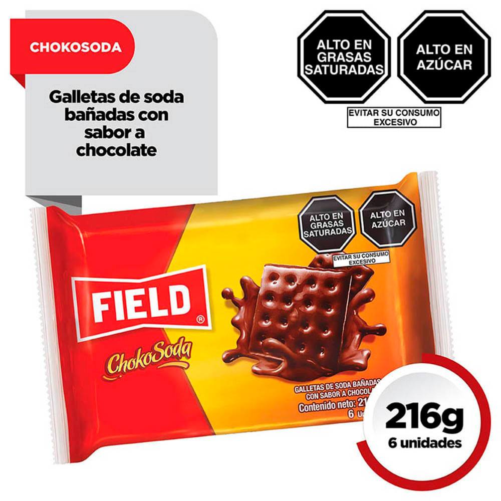 Galleta FIELD Chocosoda 36gr Paquete 6 un