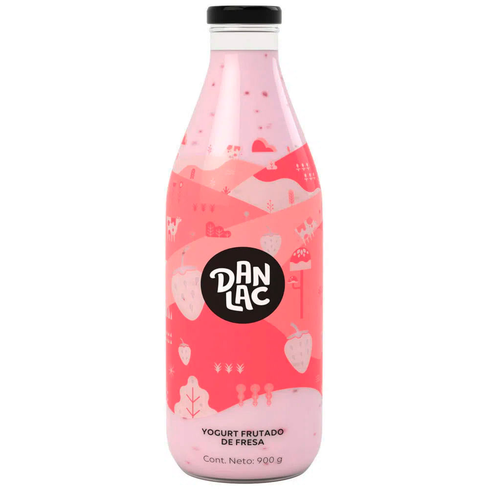 Yogurt Frutado DANLAC Fresa Botella 900g