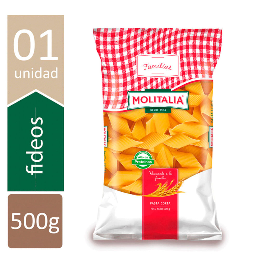 Fideo MOLITALIA Macarrón Bolsa 500gr