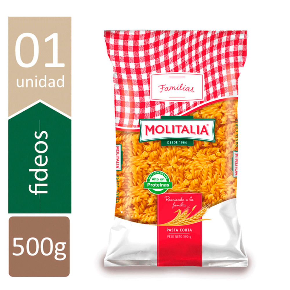 Fideo MOLITALIA Tornillo Bolsa 500gr