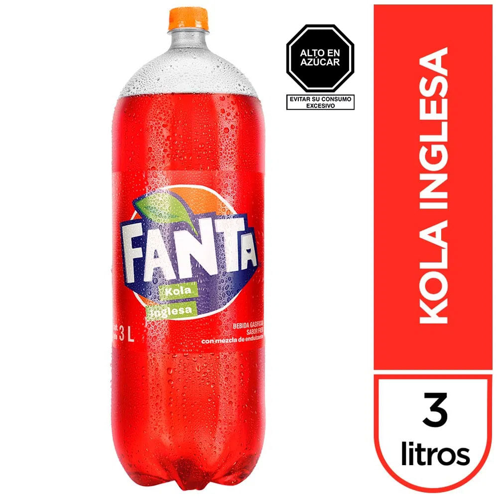 Gaseosa Fanta Kola Inglesa Botella 3L