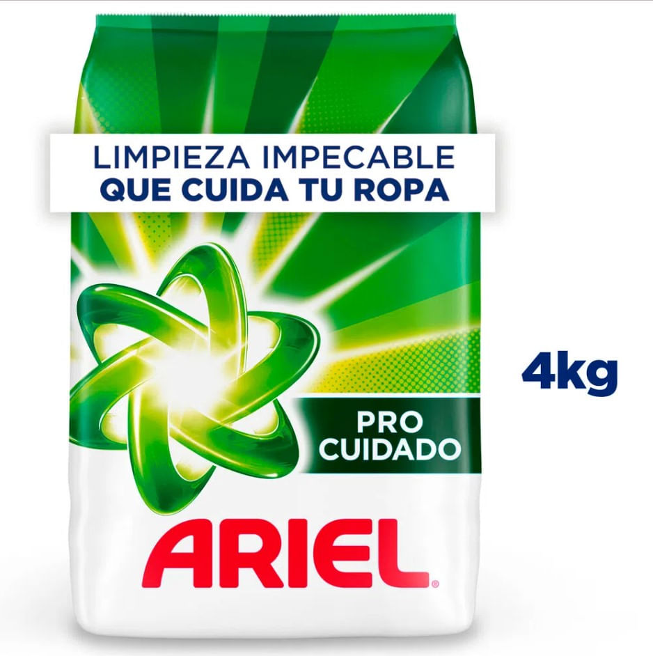 Detergente en Polvo ARIEL Regular Bolsa 4Kg