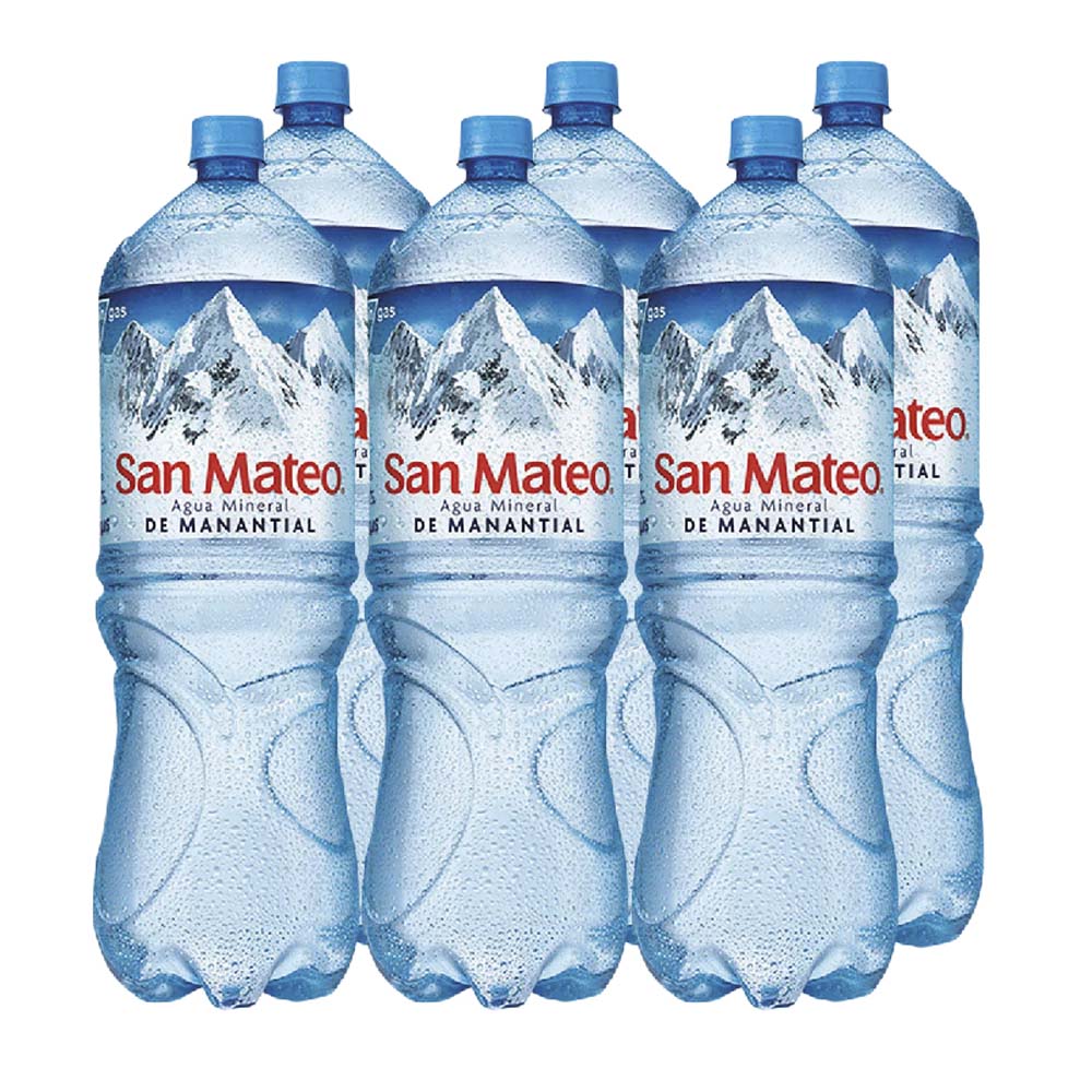 Agua SAN MATEO Sin Gas Paquete 6 Botella 2.5L