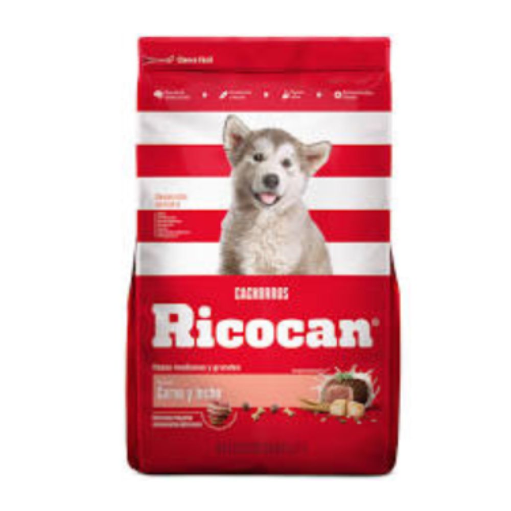 Comida para Perros RICOCAN Cachorros Razas Medianas Carne y 