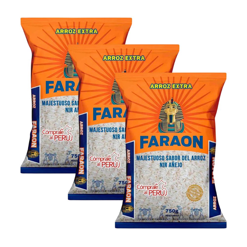 Arroz Extra FARAON Bolsa 750g x 3u