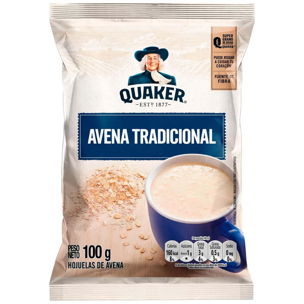 Avena QUAKER Tradicional Bolsa 100gr