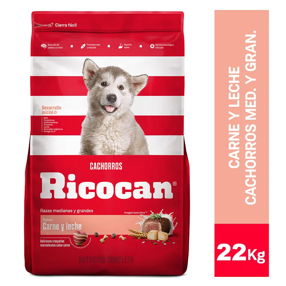 Comida para Perros RICOCAN Cachorros Razas Medianas y Grande