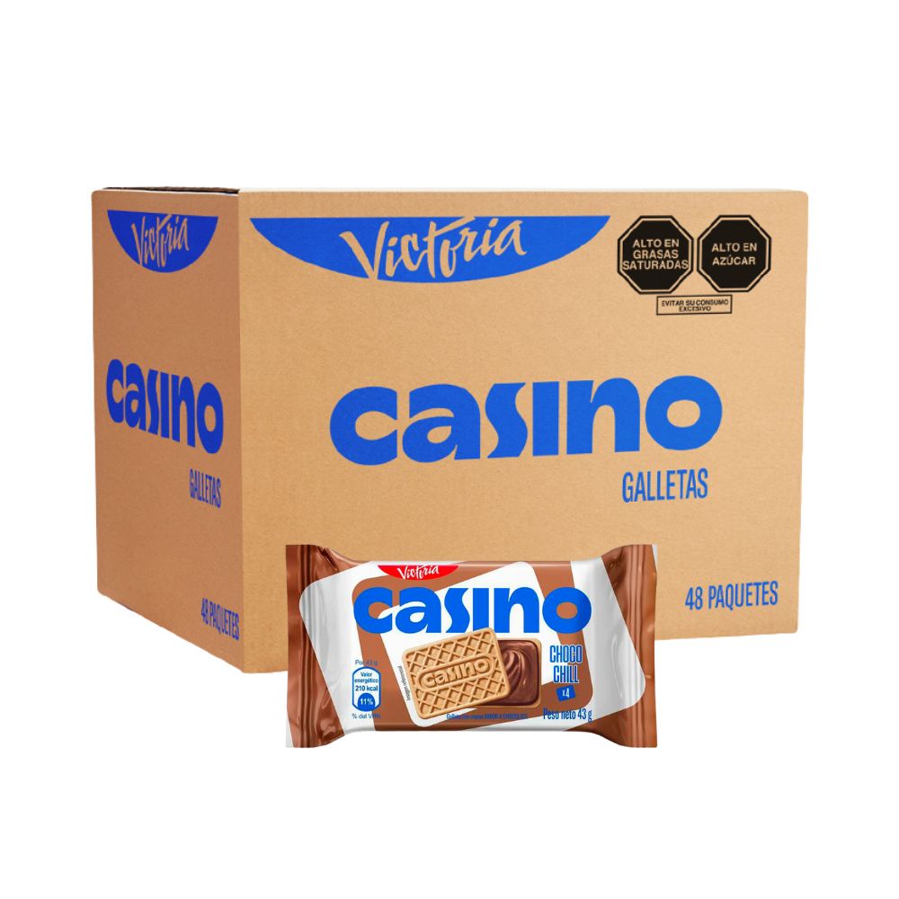 Galletas CASINO Chocolate Caja 8 Sixpack 258g