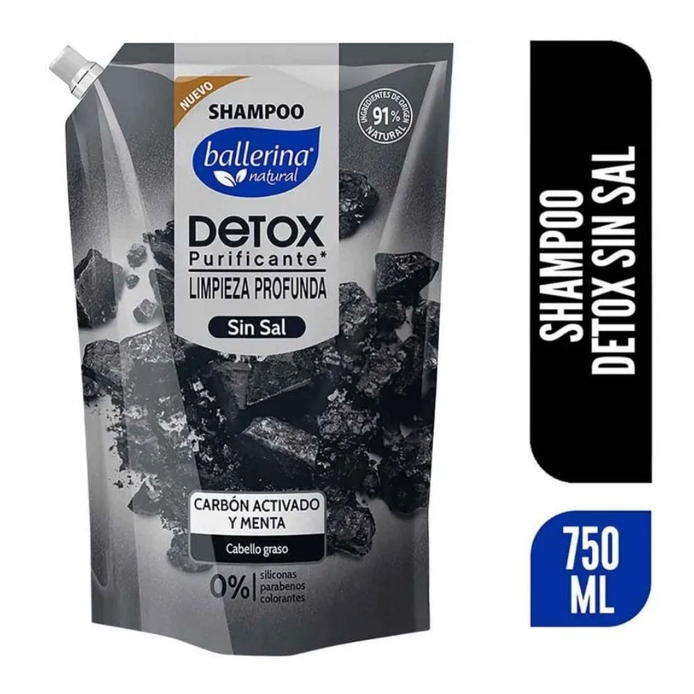 Shampoo BALLERINA Carbon Activado Doypack 750ml