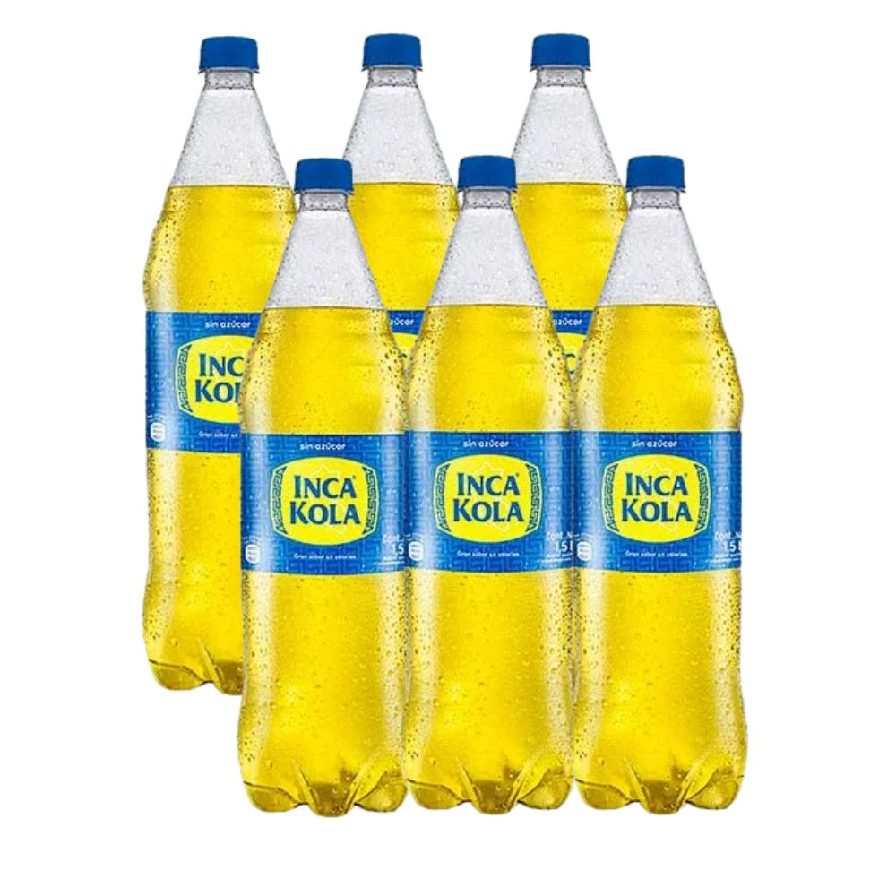 Gaseosa INCA KOLA Sin Azúcar Botella 1.5L Paquete 6u