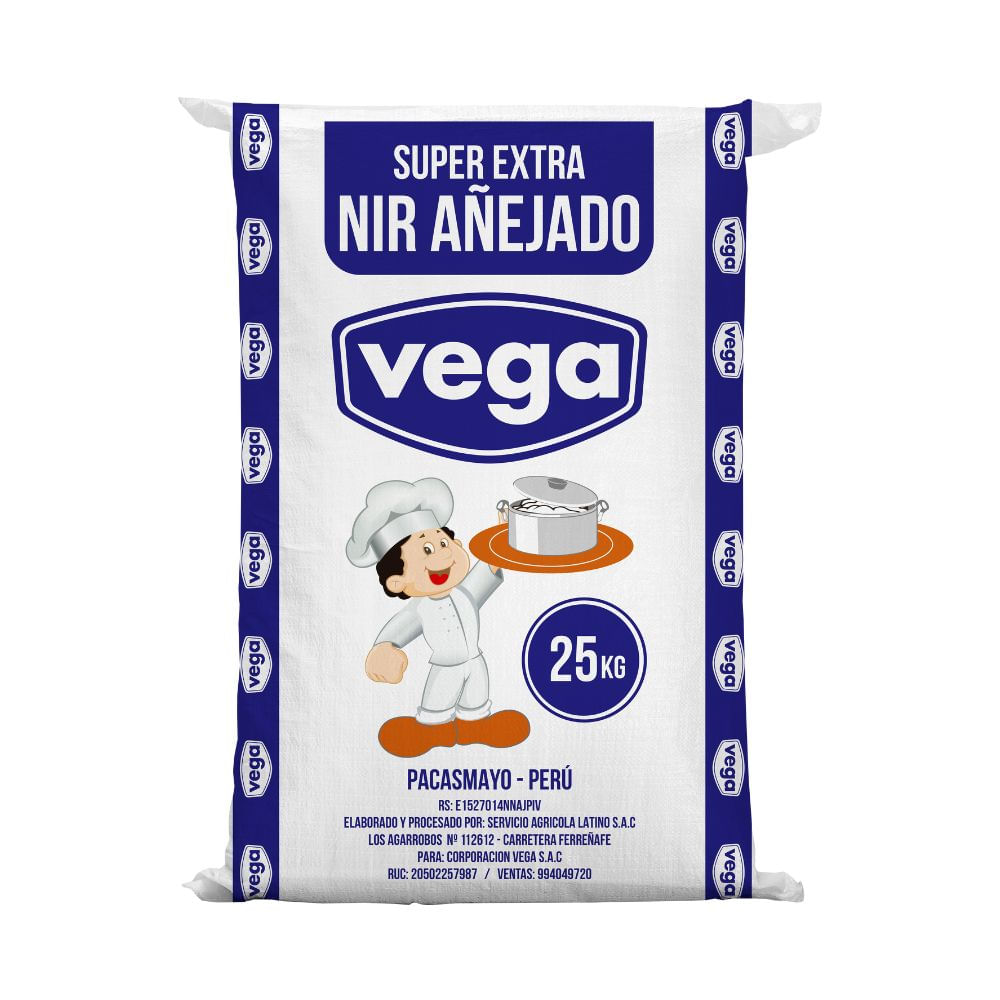 Arroz Super Extra VEGA Azul Saco 25kg