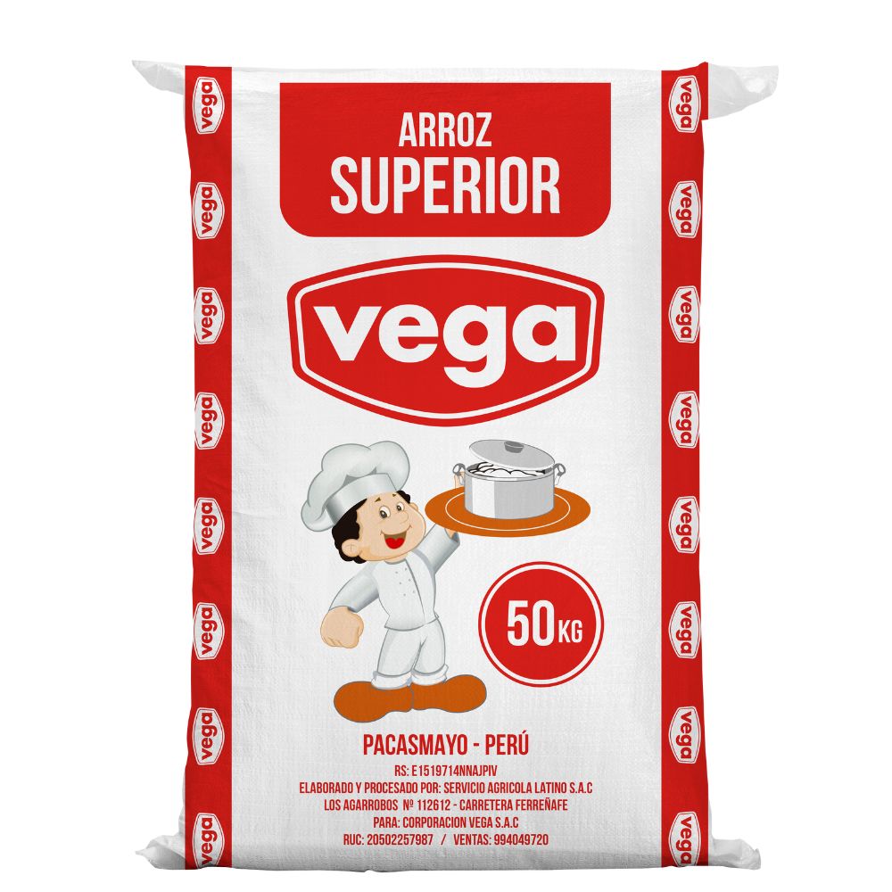 Arroz Superior VEGA Rojo Saco 50kg