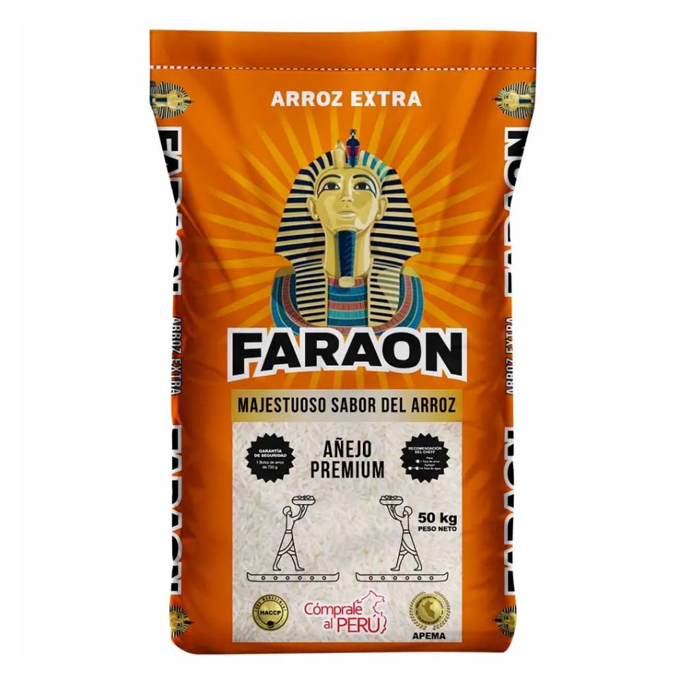 Arroz Extra Faraon Naranja Saco 50kg