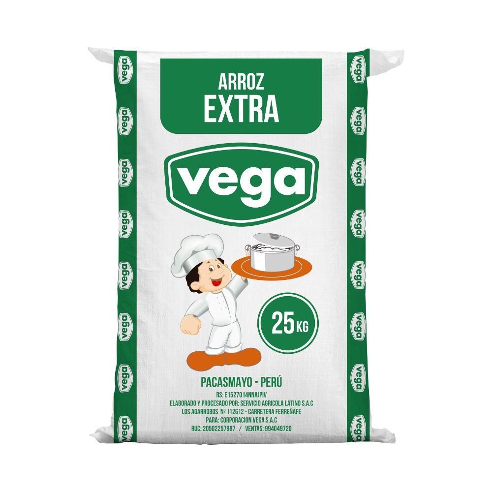 Arroz Extra VEGA Verde Saco 25kg