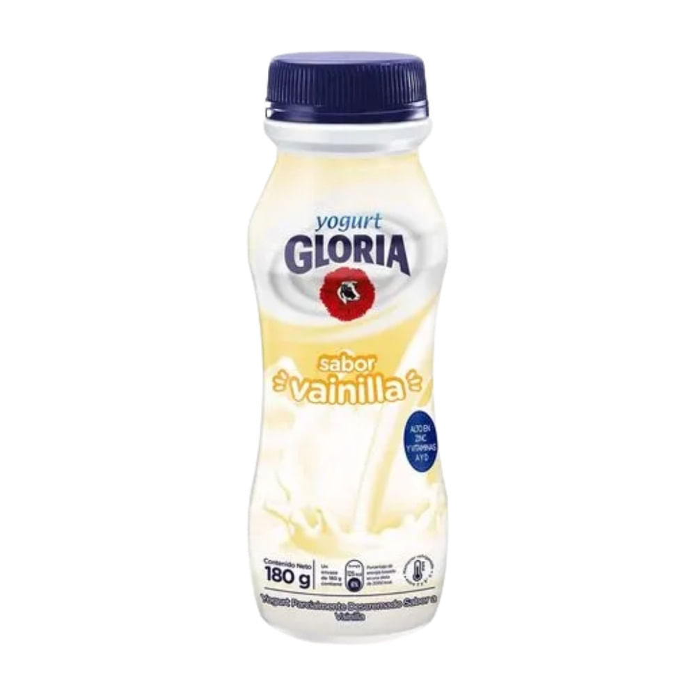 Yogurt Bebible GLORIA Sabor a Vainilla Botella 180g