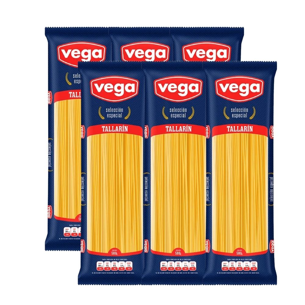 Fideos Tallarin VEGA Bolsa 500gr x6u