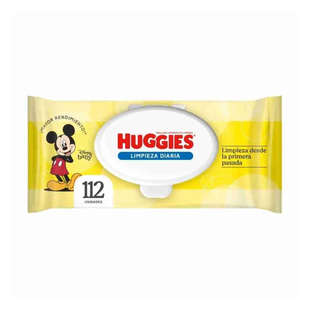 Toallitas Húmedas HUGGIES Limpieza Diaria Empaque 112u