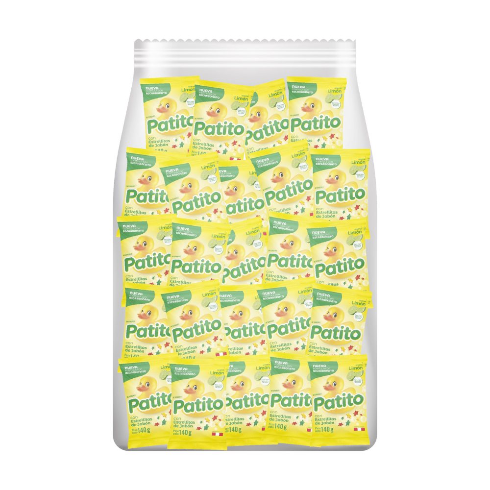 Detergente PATITO Bicarbonato Limón Bolsa 140g x 60u