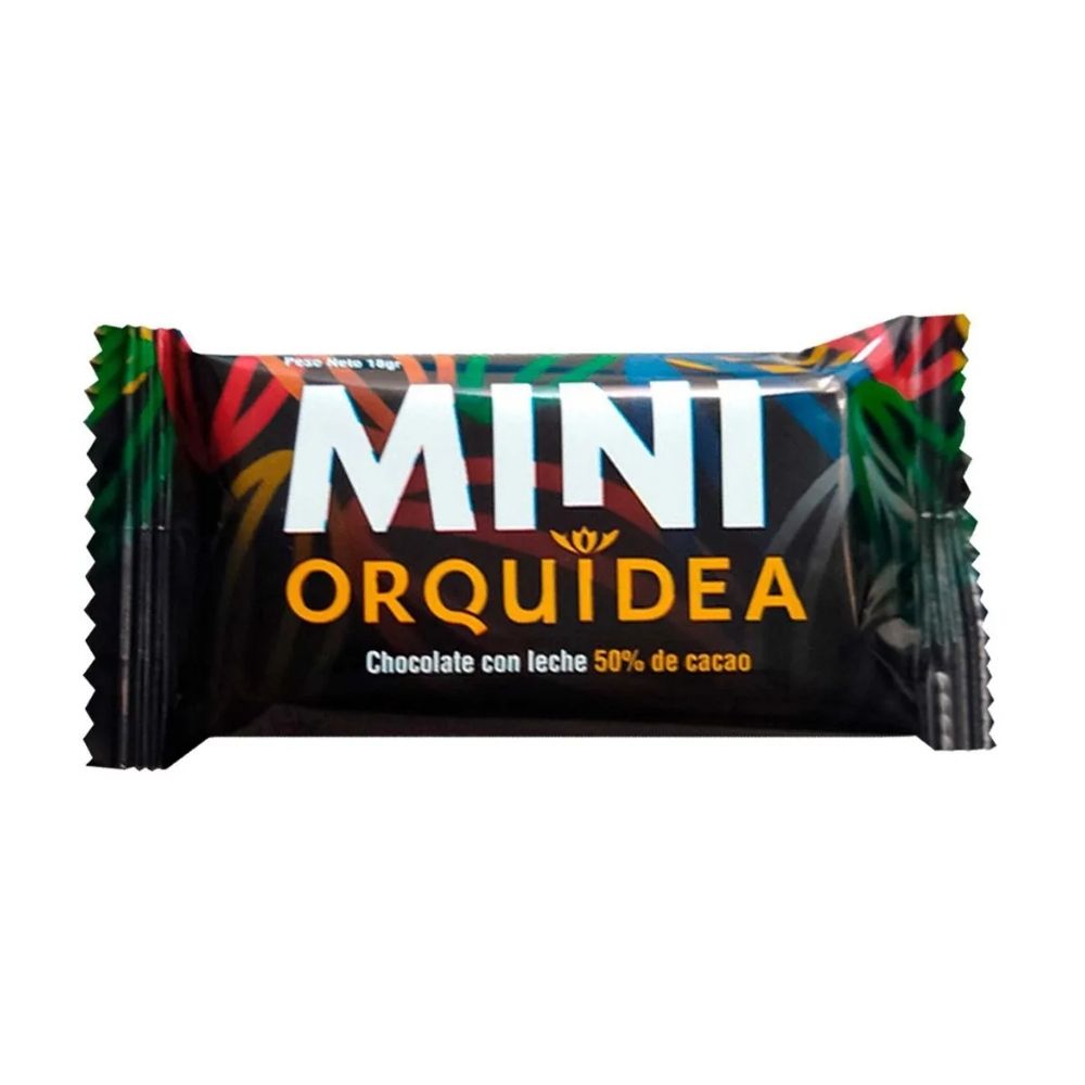 Chocolate Con Leche Mini ORQUÍDEA 50% Cacao 18gr