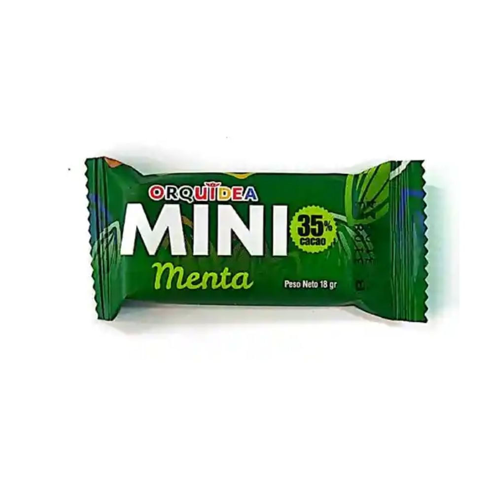 Chocolate Con leche Mini Menta ORQUÍDEA 35% Cacao 18gr