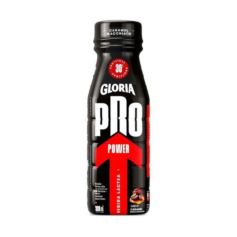 Bebida Láctea Gloria Pro Power Sabor Caramel Macchiato Botella 320ml