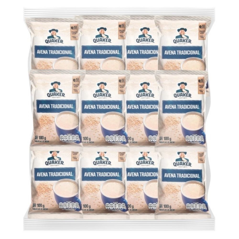 Avena QUAKER Tradicional Bolsa 100gr Bolsa 24u