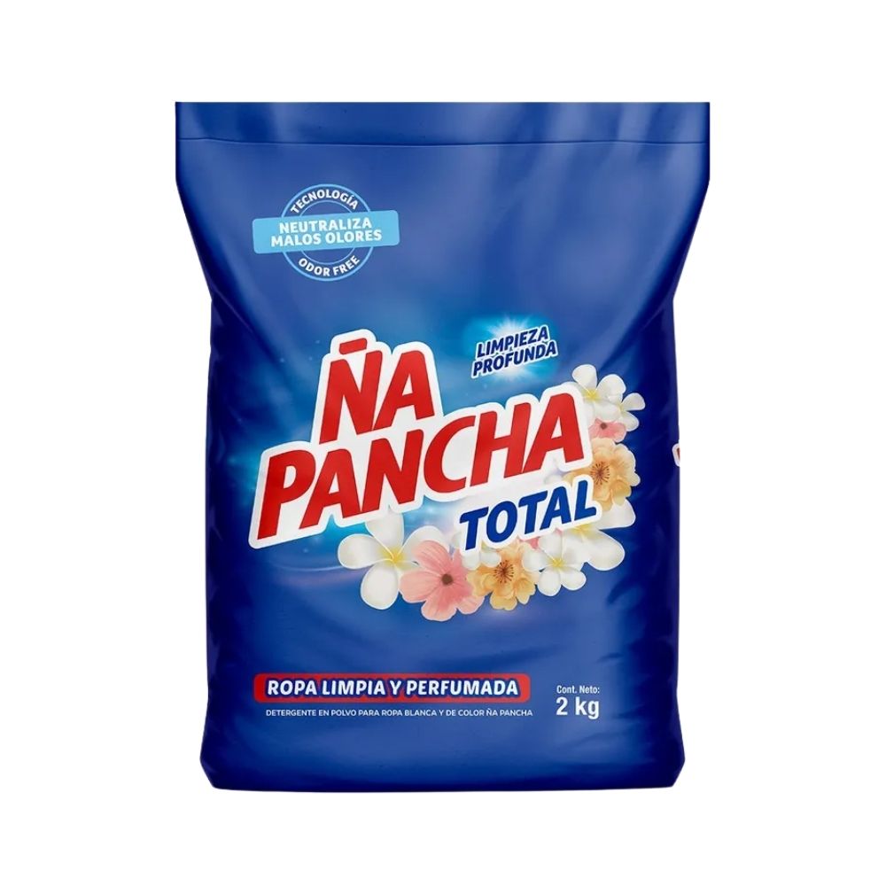 Detergente en Polvo ÑA PANCHA Total Bolsa 2Kg