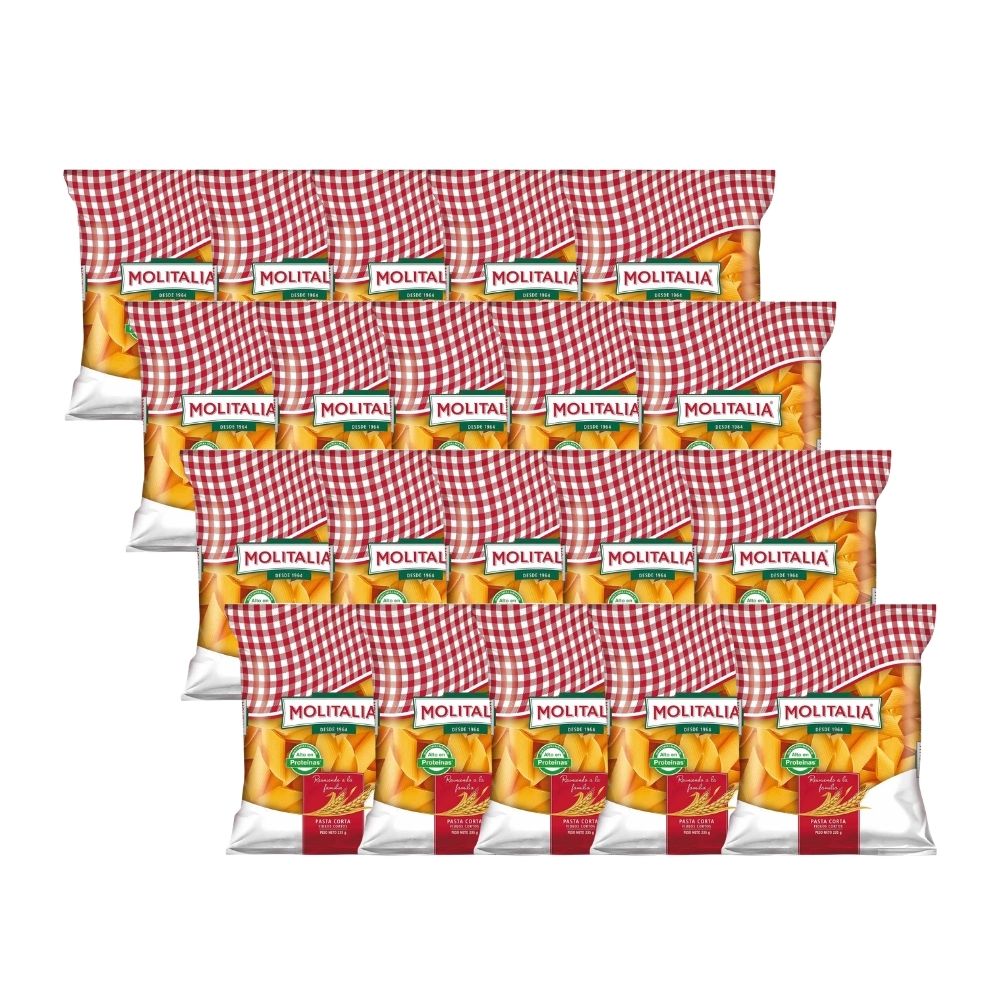 Fideo MOLITALIA Macarrón Bolsa 235g Paquete 20u
