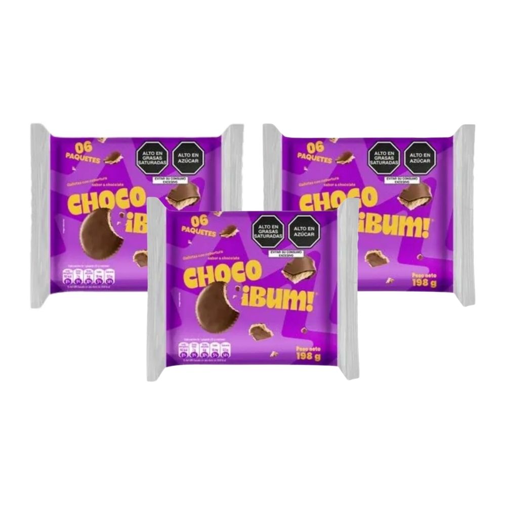Galleta CHOCOBUM 3 Paquete 6u 33g