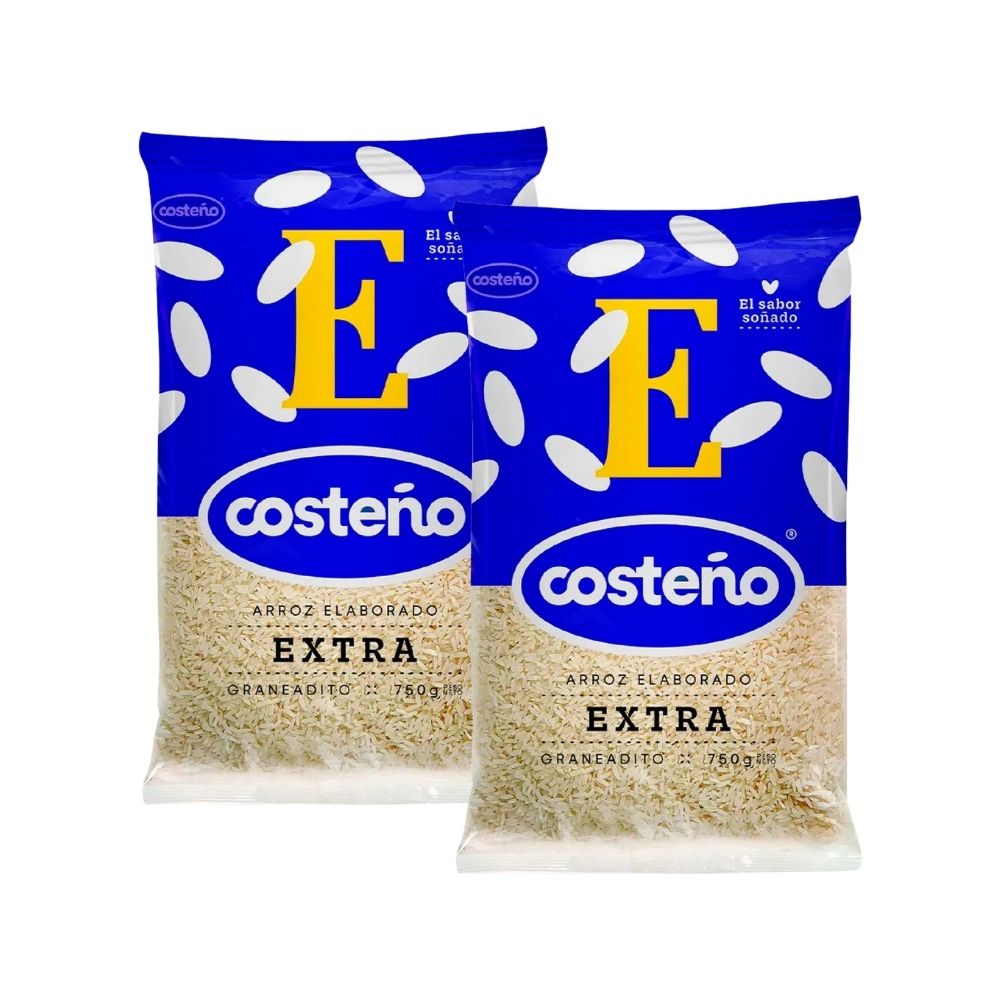 Arroz Extra COSTEÑO Bolsa 750g x2u