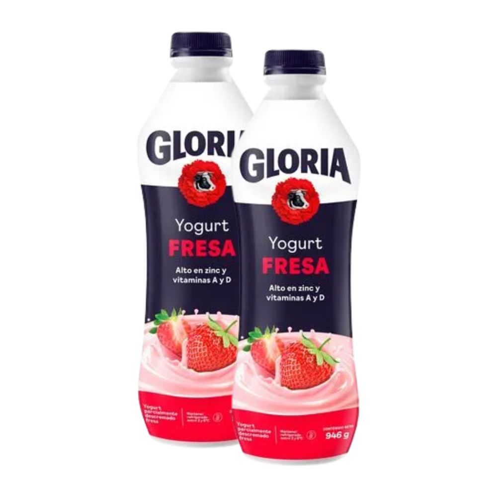 Yogurt Bebible GLORIA Fresa Botella 946g x2u