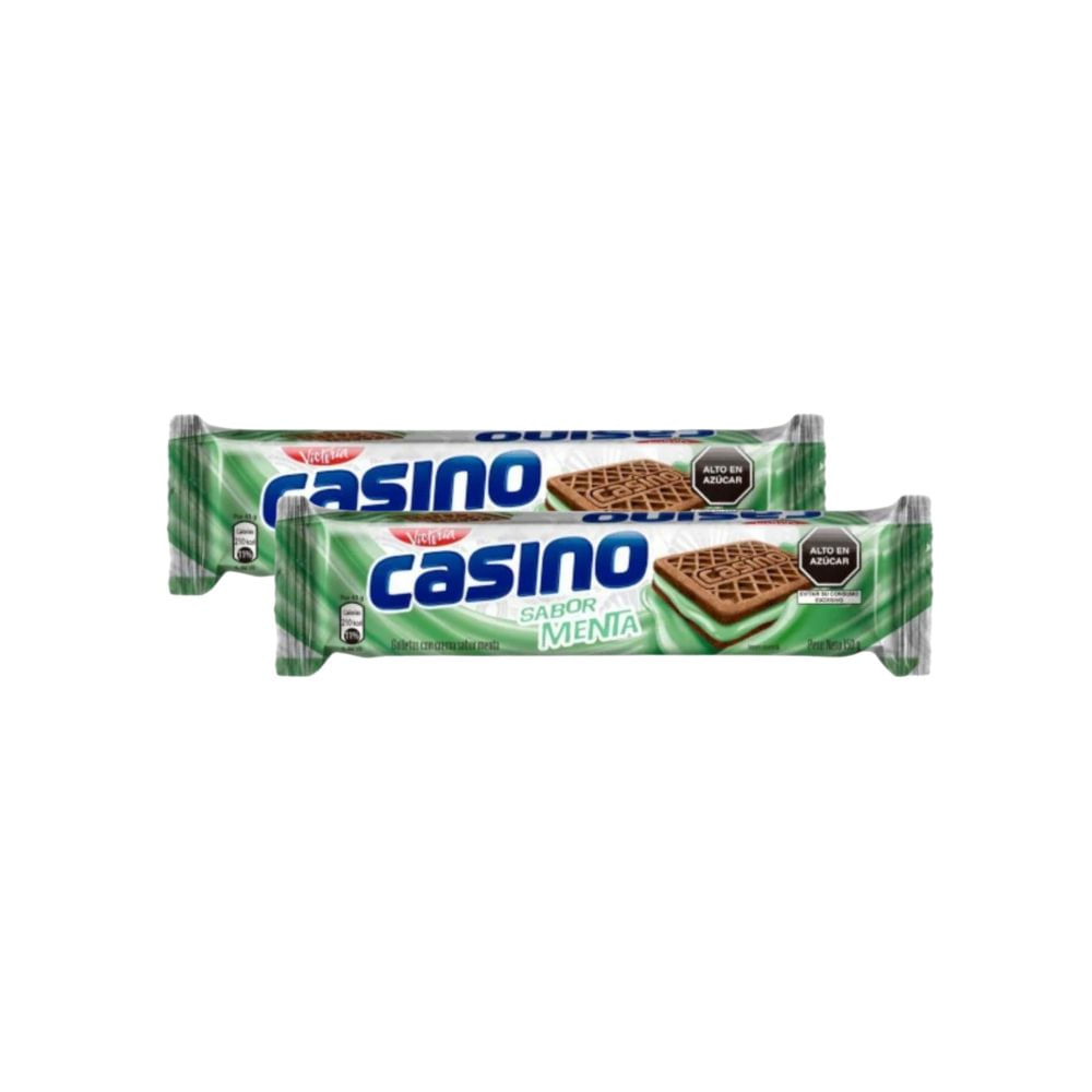 Galleta CASINO Sabor a Menta Torre 129g x2u