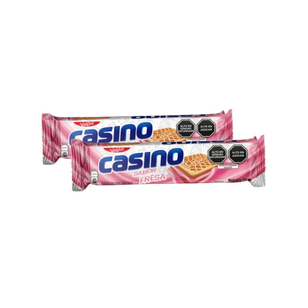 Galleta CASINO Sabor a Fresa Torre 129g x2u