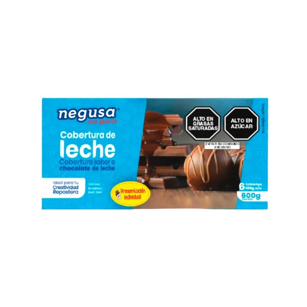 Cobertura Sabor Chocolate de Leche NEGUSA Unidad 100g Displa