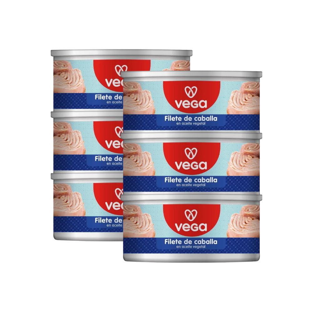 Filete de Caballa VEGA en Aceite Vegetal Lata 170g x 6un