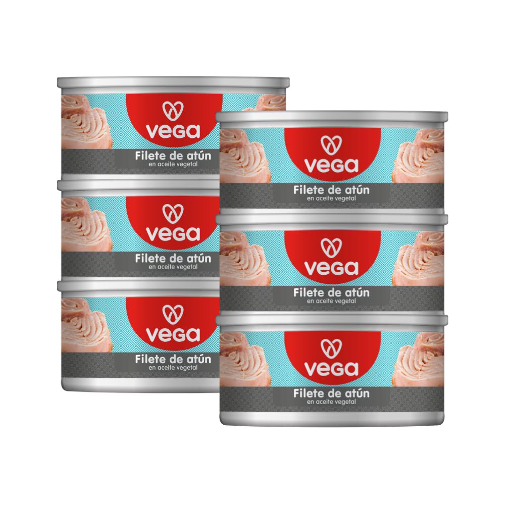 Filete de Atún VEGA en Aceite Vegetal Lata 150g x6u