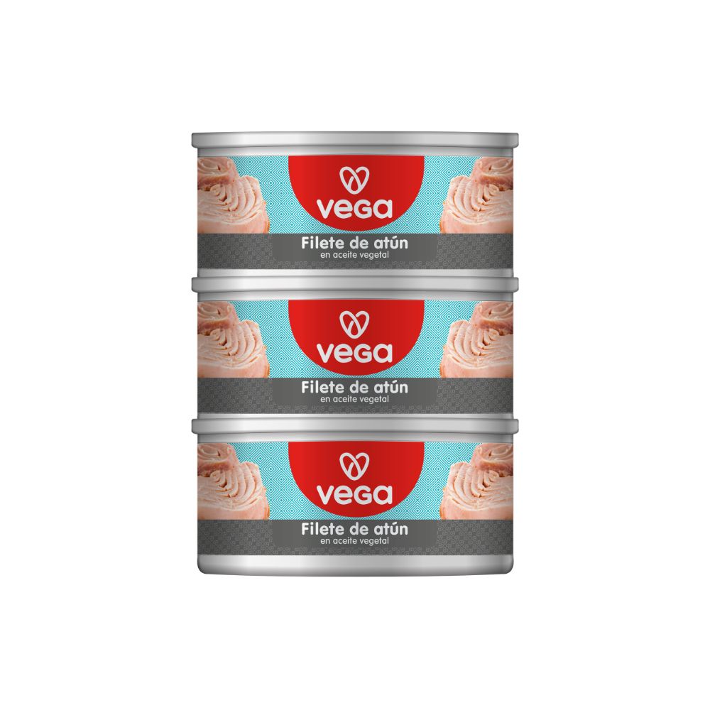 Filete de Atún VEGA en Aceite Vegetal Lata 150g x3u