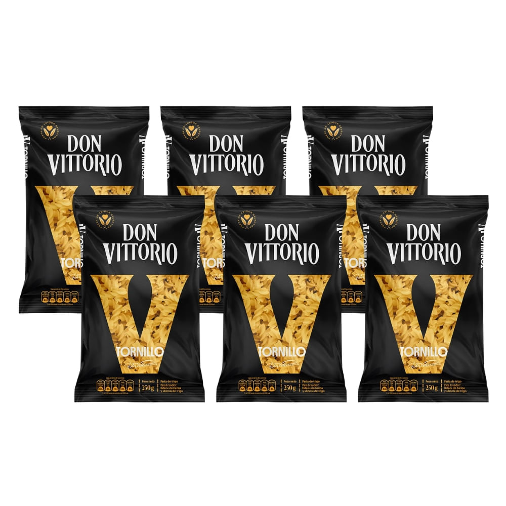 Fideos Tornillo DON VITTORIO Bolsa 250g x 6u