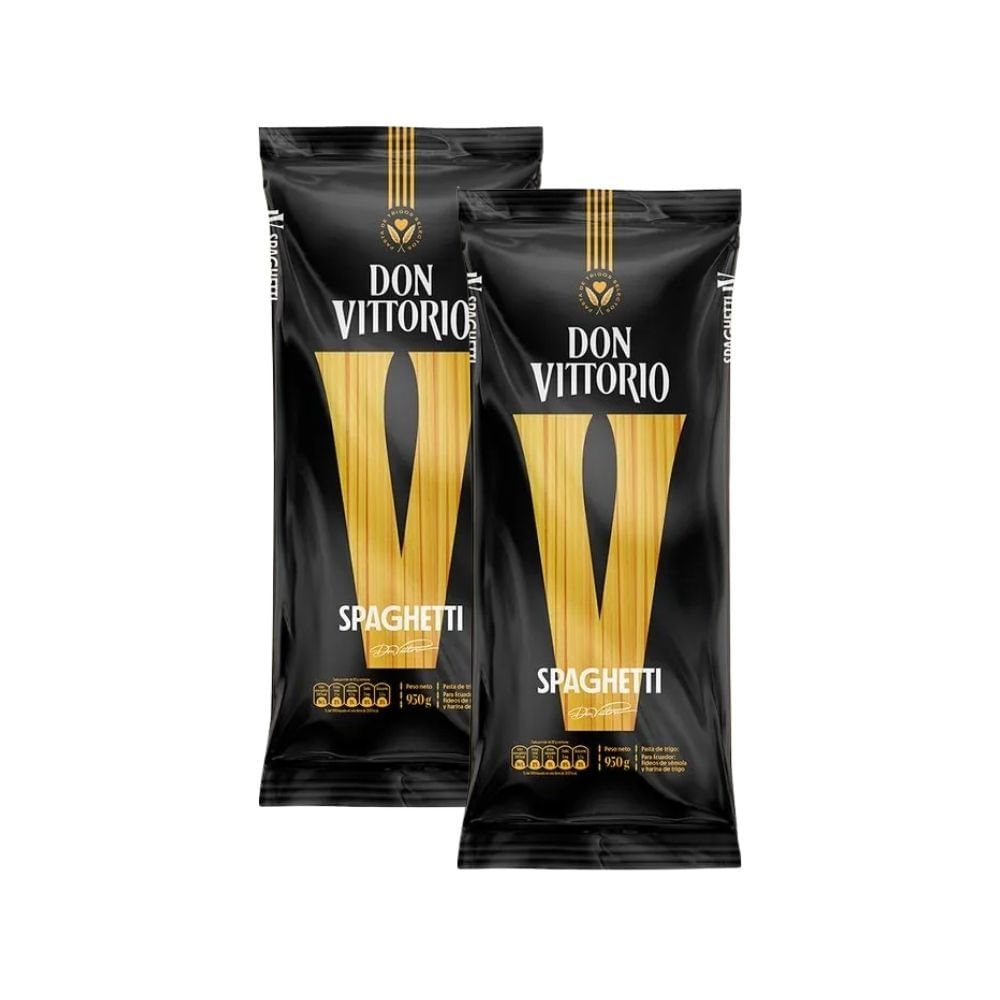 Fideo Spaghetti DON VITTORIO 950g Bolsa x2u
