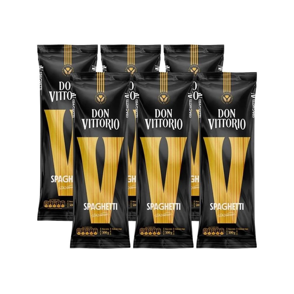 Pack 6 Fideos Spaguetti DON VITTORIO Bolsa 500g