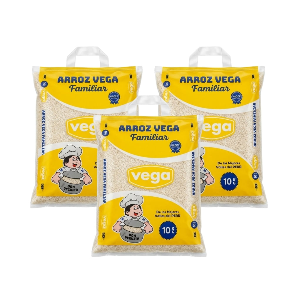Arroz VEGA Familiar 10 Kg x3u