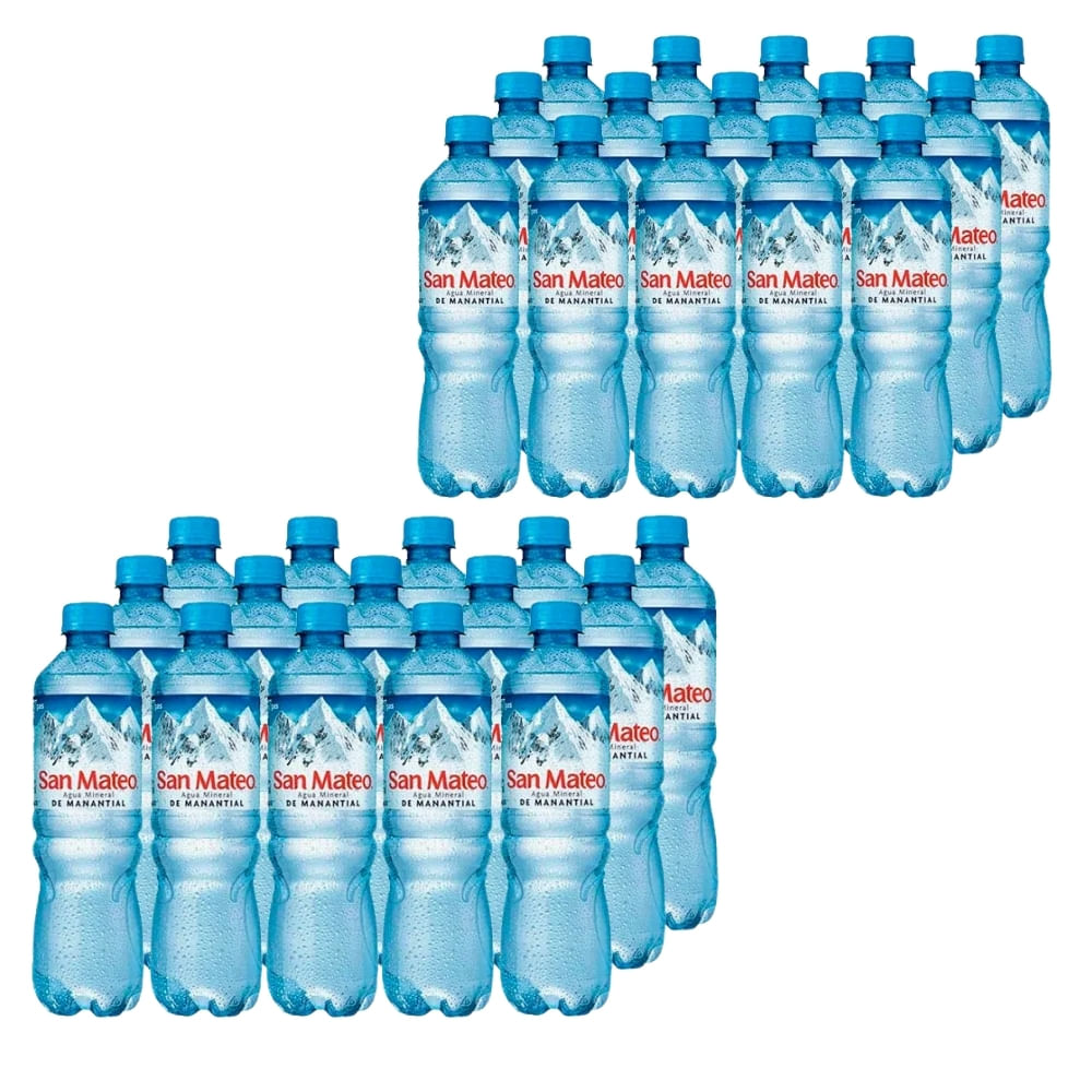 Agua SAN MATEO sin Gas Botella 600ml 2 Paquete 15u