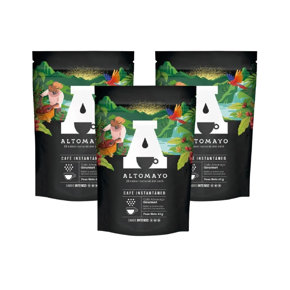 Café Instantáneo ALTOMAYO Gourmet Bolsa 45gr x3u