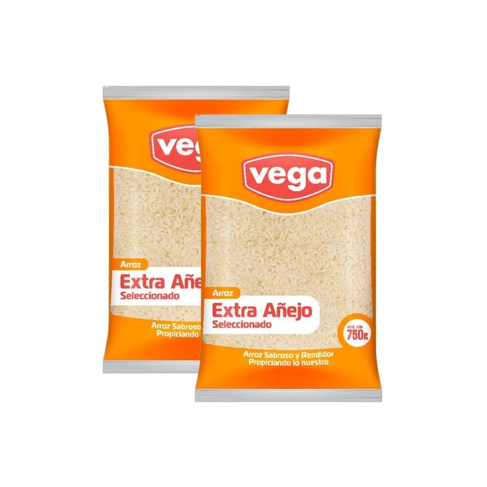 Arroz Extra VEGA Añejo Bolsa 750g x2u